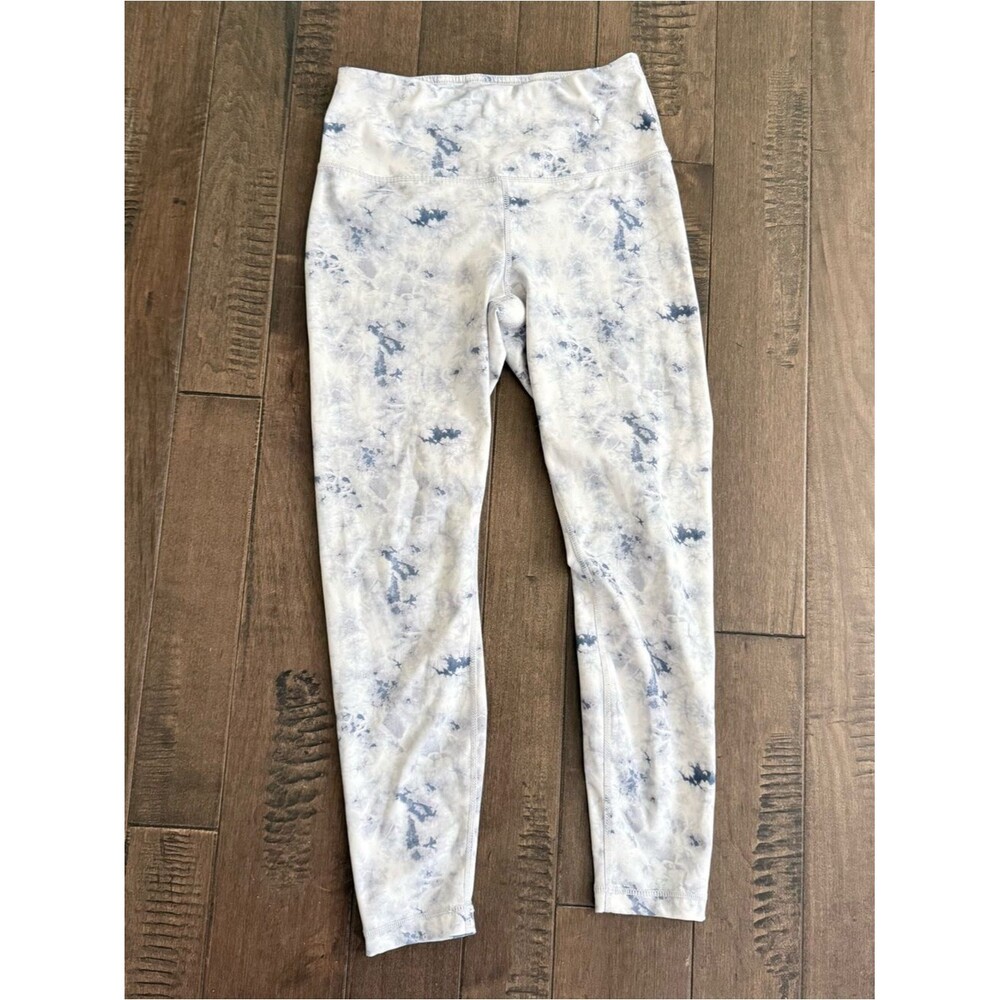 Yogalicious Light Tie-Dye High-Waist Leggings - Blue & White M Yoga Pants